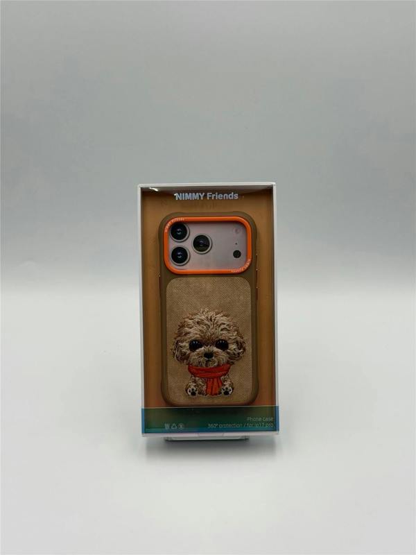 Nimmy Friends Nimmy Big Eye Cute Pet Poodle Dog Case with MagSafe for iPhone Pro 6.3" Brown Orange - N-XDY-IP17-PRO-04