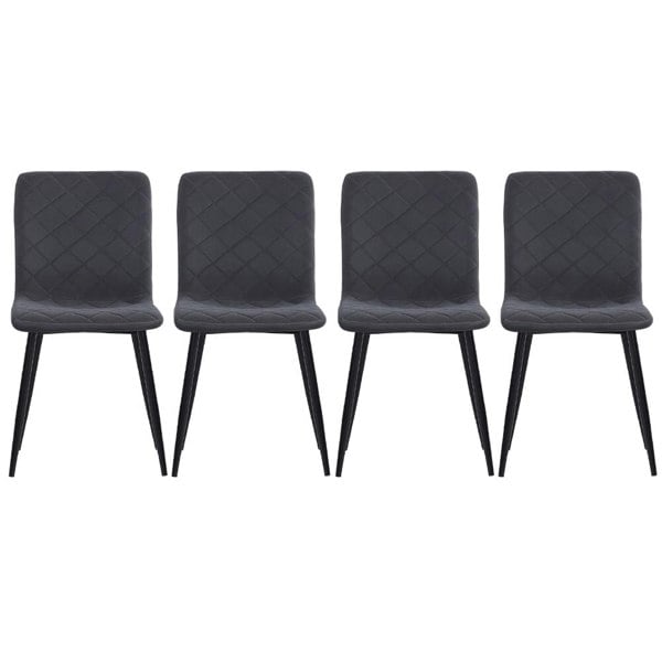 83cm Height Set of 4 Linen Upholstered Comfy Dining Chairs Dining Chairs Living and Home