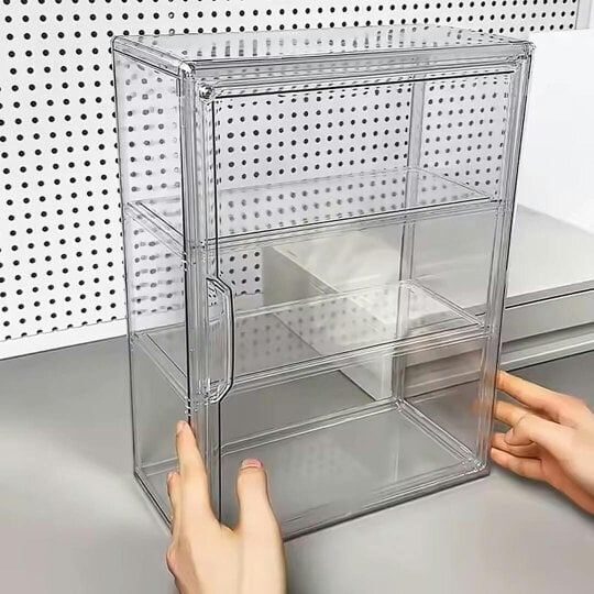 Havendro 3 Tier Acrylic Display Case Dustproof Box Perspex Clear Toy Collectibles Model