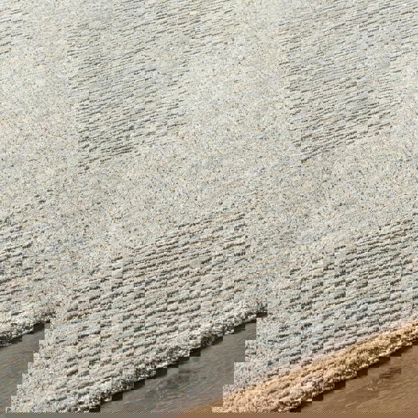 Livabliss Masterpiece-Modern Beige Grey Graphic Fringe Rug