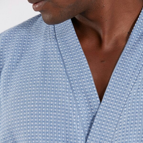 Cotton and Olive Tuana Cotton Hammam Unisex Robe, Smoke | SECONDS