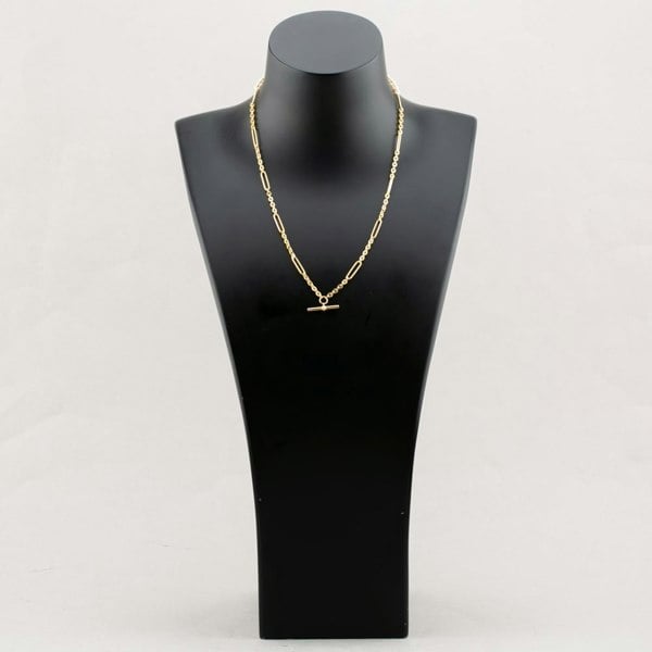 T. H. Baker 9ct Yellow Gold 18 Inch Albert Figaro Chain HFTC-420-9Y-18