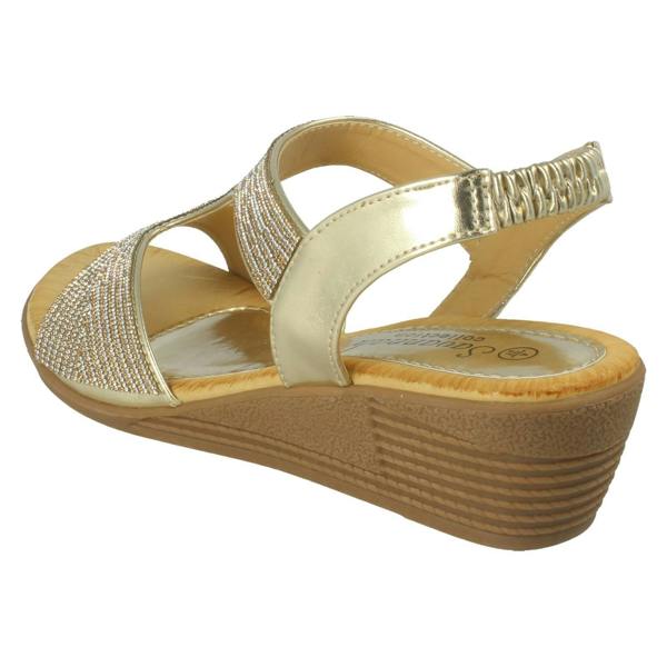 Savannah Ladies Savannah Wedge Heeled Sandals F12131