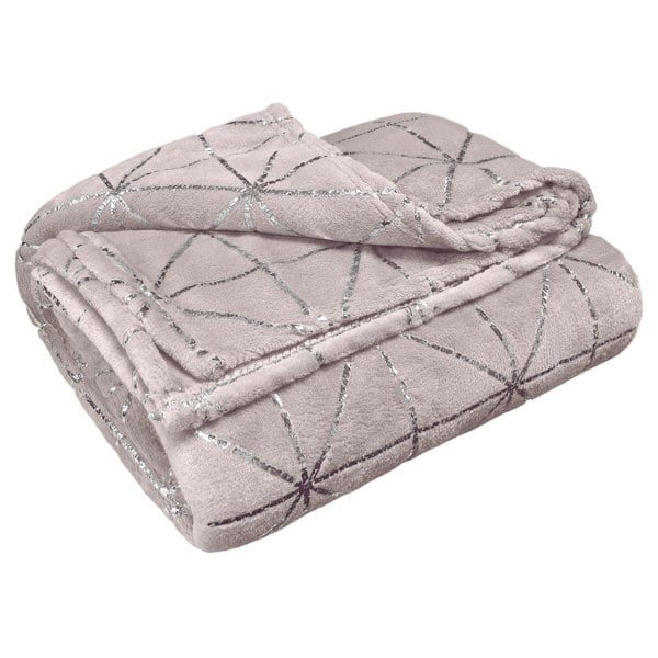 Intimates Vera Foil Printed Geometric Throw - 145cm x 200cm