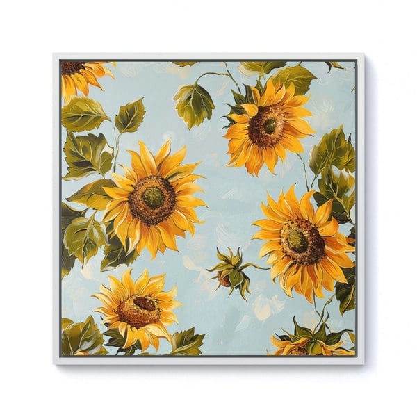 Warren Reed Summer Sunflowers Framed Canvas