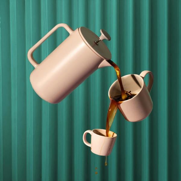 La Cafetière Arezzo 8 Cup Cafetière, Latte, 1L