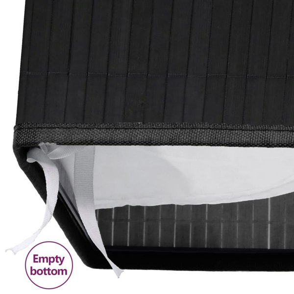 Berkfield Bamboo Laundry Basket Black 100 L