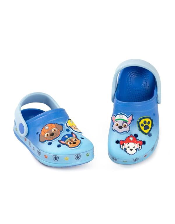 Paw Patrol Boys Blue Multi Badge Clogs