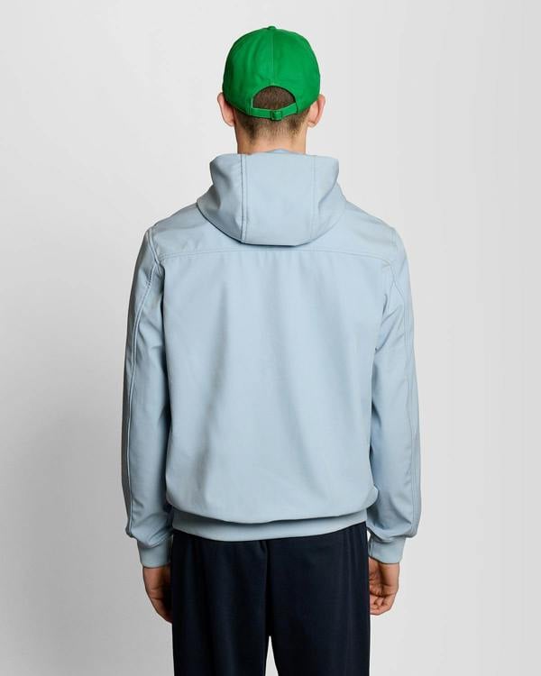 Lyle & Scott Mesh Back Softshell Mens Jacket - W596 Opal Blue