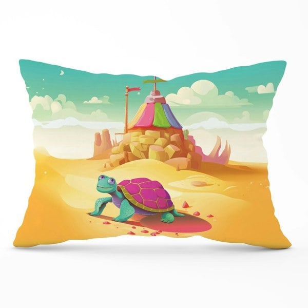 Warren Reed Turtle On A Beach Holiday Cushions