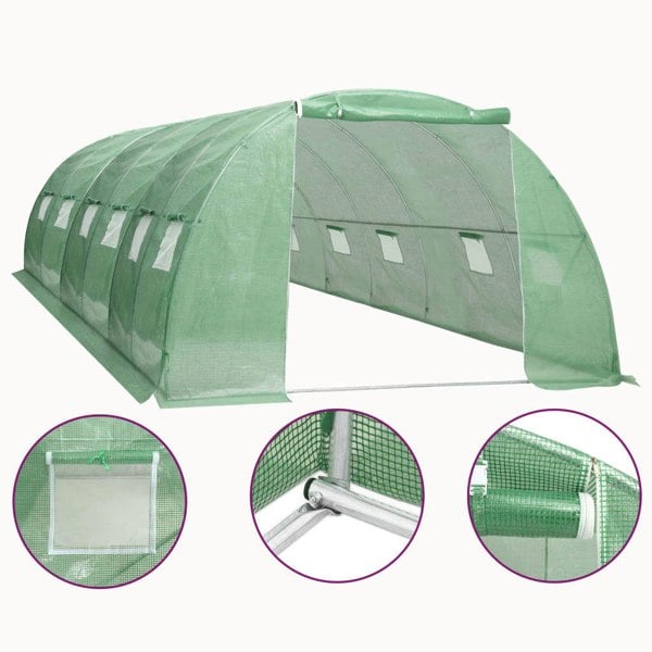 Berkfield Greenhouse 24 må_ 6x4x2 m