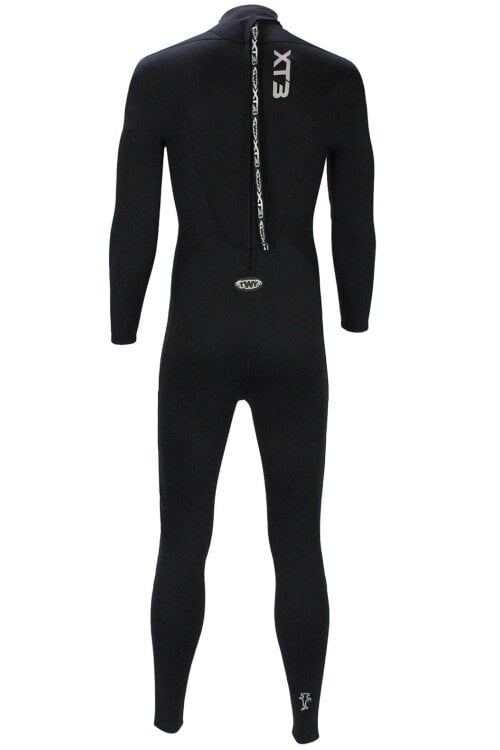 TWF Mens XT3 - Back Zip 3mm Fullsuit Wetsuit - Black