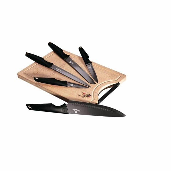 Knife Set & Bamboo Cutting Board Berlinger Haus BH-2708 Black Rose 