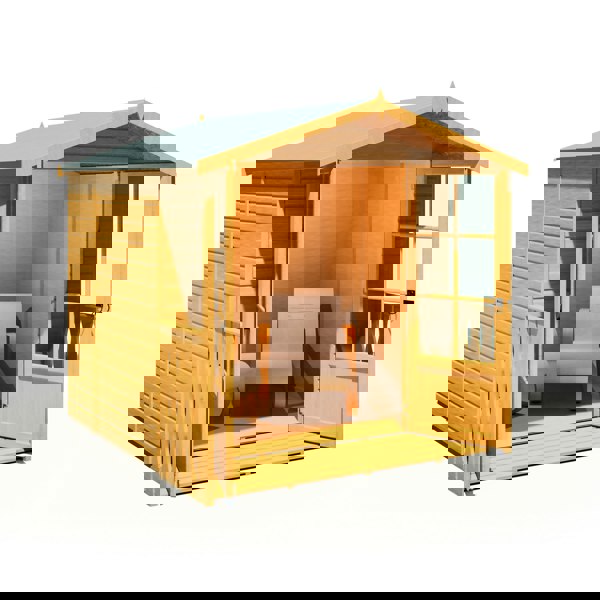 Shire Alnwick 7x7 12mm interlock Clad wooden Summerhouse - Best Shed