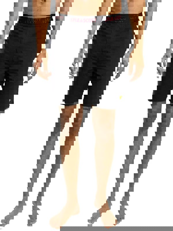 Lyle & Scott Charlie T-Shirt & Shorts Lounge Set, Burgundy/Black