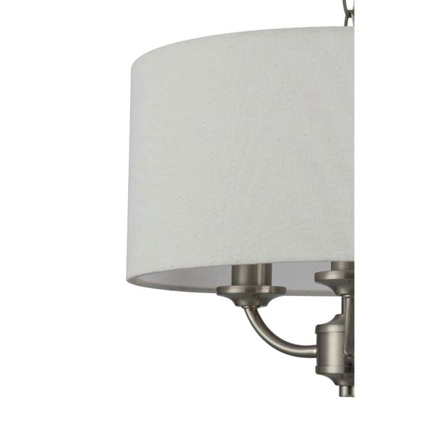COSYLYTE Winston 3 Light Faux Linen Shade Pendant Light