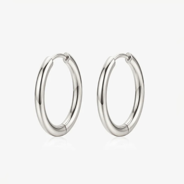 MUCHV Solid Hoop Earrings - 22mm