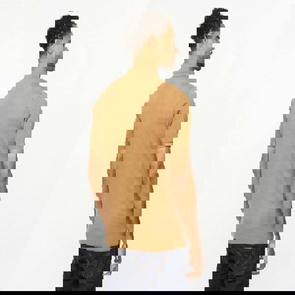 Gabicci V55GK04 Mens Jackson Short Sleeve Plain Knitted Three Button Polo Gabicci Vintage - NUTMEG