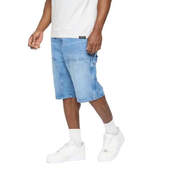 Crosshatch Mens Teleman Denim Shorts - Light Wash - 