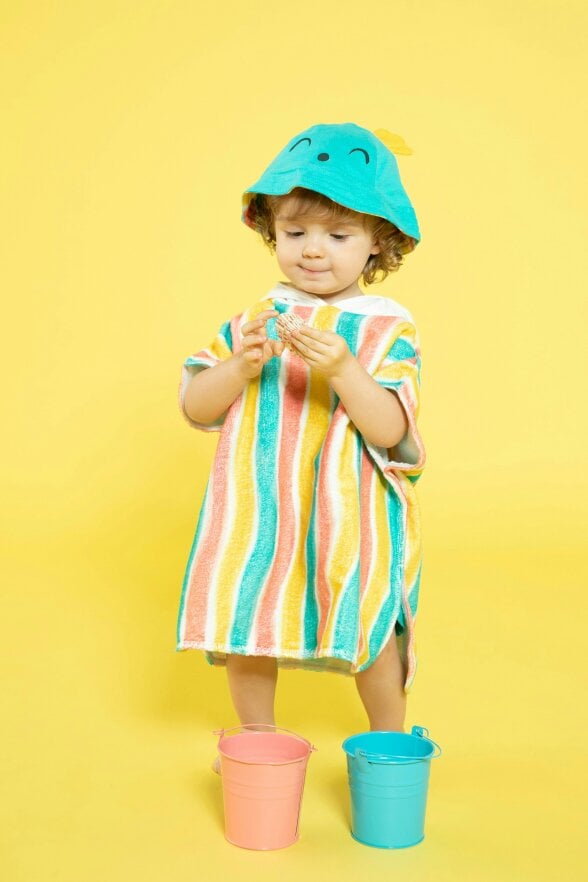 Lucy & Sam Wave Stripe Fugu Sun Hat