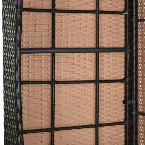Bobobiy Rattan Sun Loungers Set of 2 with Side Table, Garden Recliner Sunbeds with Adjustable Back, 3 Pieces Garden Set, Brown