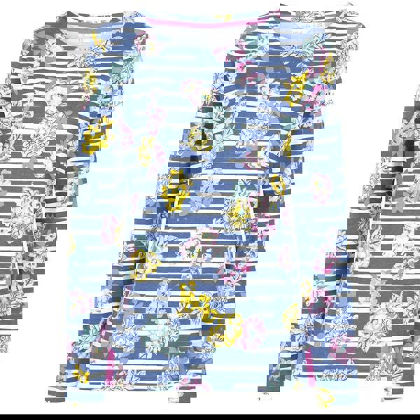 Lazy Jacks Women's Printed Breton Top - Blue