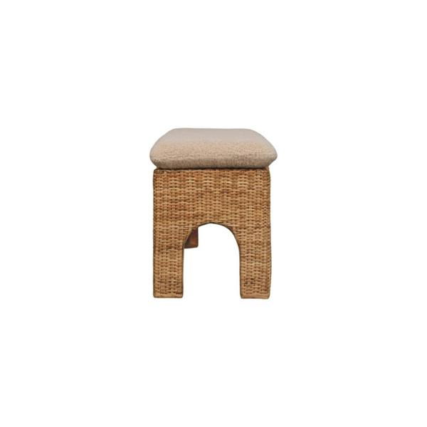 Artisan Furniture Solid Wood Rattan Harmony, Upholstered, Brown & Cream