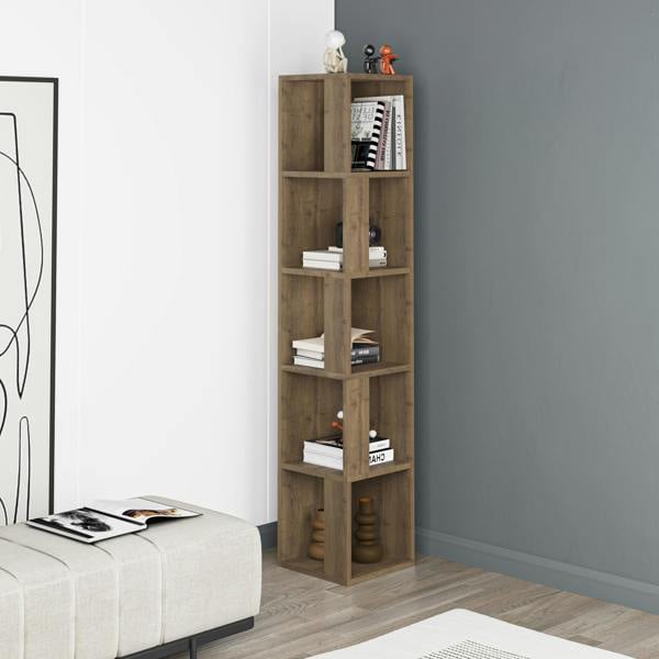 Decortie Piano Modern Corner Bookcase Tall Display Unit 158.9cm