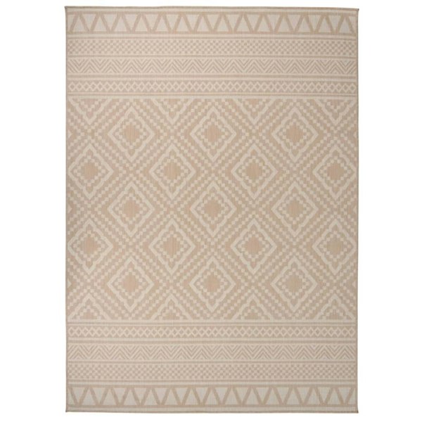 Berkfield Outdoor Flatweave Rug 200x280 cm Brown Stripes