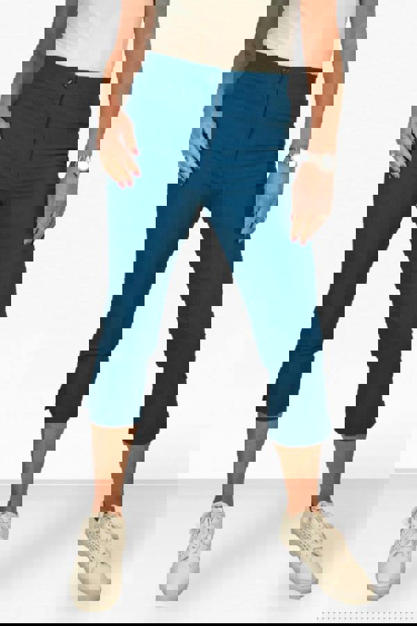 Paulo Due Women's Slim Cropped Capri Stretch Trousers