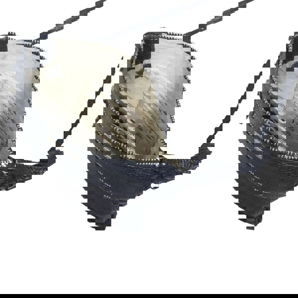 Assots London 'ROSY' Navy Pebble Grain Soft Real Leather Crossbody Bag