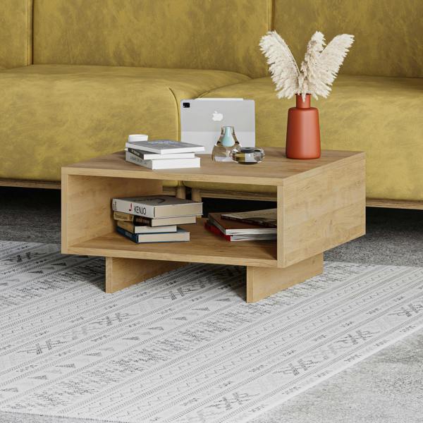 Decortie Hola Modern Coffee Table Multipurpose Storage Compartment 60x60x32 cm