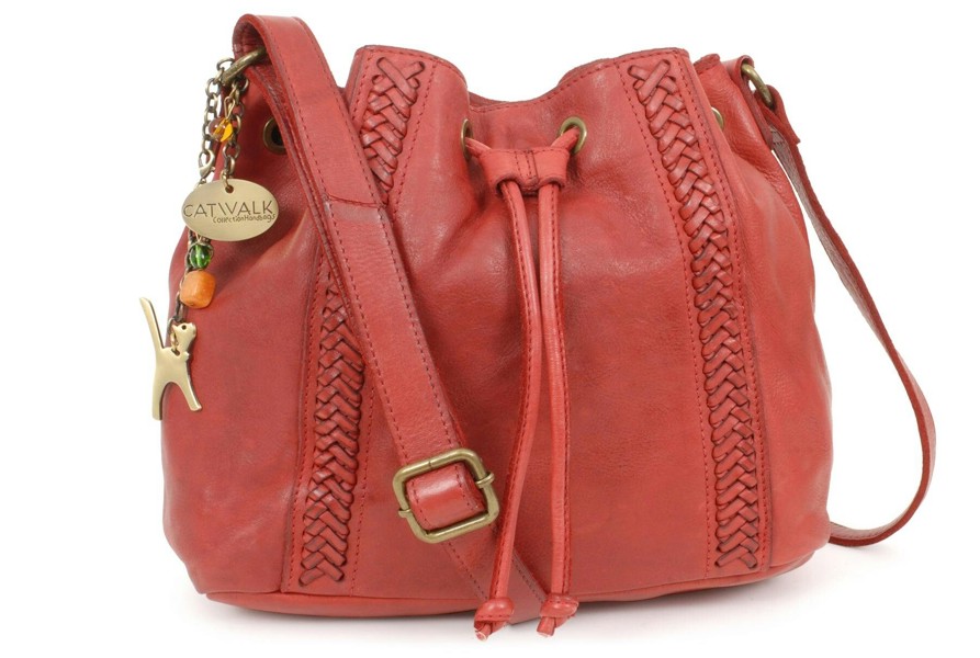 Catwalk Collection Handbags Francesca - Crossbody Bag - Red