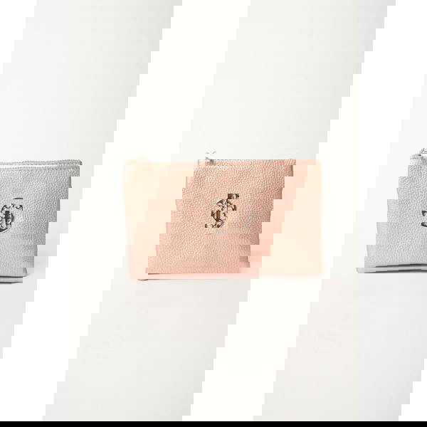 Blue Vanilla Detailed Zip Up Purse With Detachable Strap