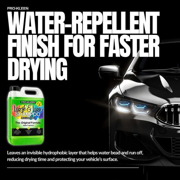 ProKleen Pro-Kleen 10 Litres Carnauba Wash and Wax Shampoo (Apple Fragrance)