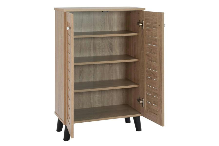 Timber Art Design Modern Shoe Storage Cabinet 2 Doors Footwear Stand Rack Unit Cupboard