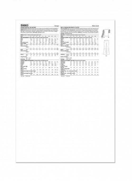 Simplicity Sewing Pattern 9863, Tops, Trousers for Kids, HH (3-4-5-6) - Intermediate