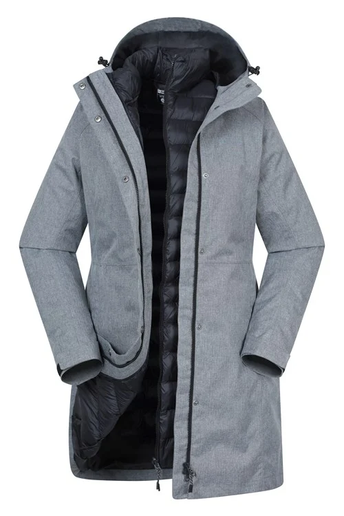 Mountain Warehouse Womens/Ladies Alaskan Long 3 in 1 Jacket - Dark Grey