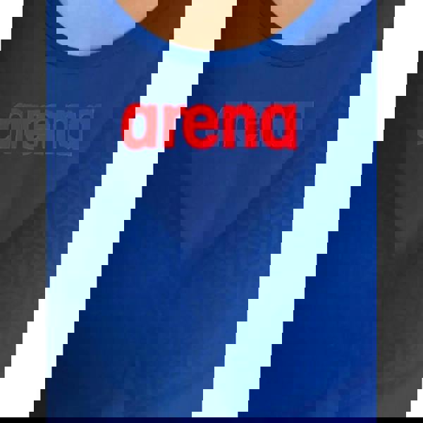 Arena Powerskin Carbon Glide Kneeskin in ocean blue with red logo