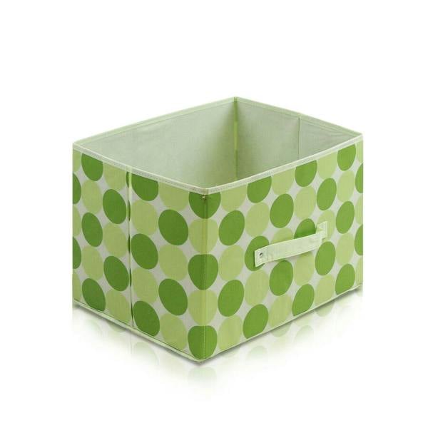 WALPLUS Laci Dot Design Non-Woven Fabric Soft Storage Organizer, Green | Luxury Wall Decor for Living Room & Bedroom