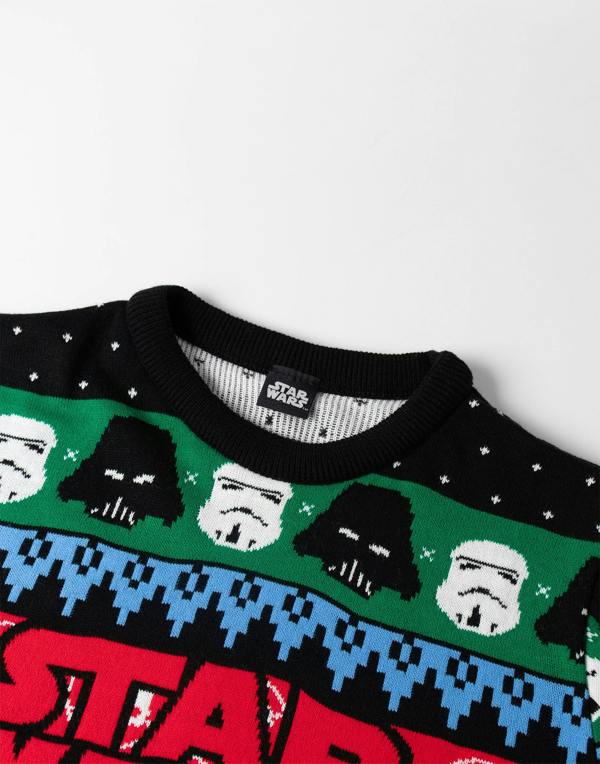 Star Wars Mens Multicoloured Logo Christmas Jumper