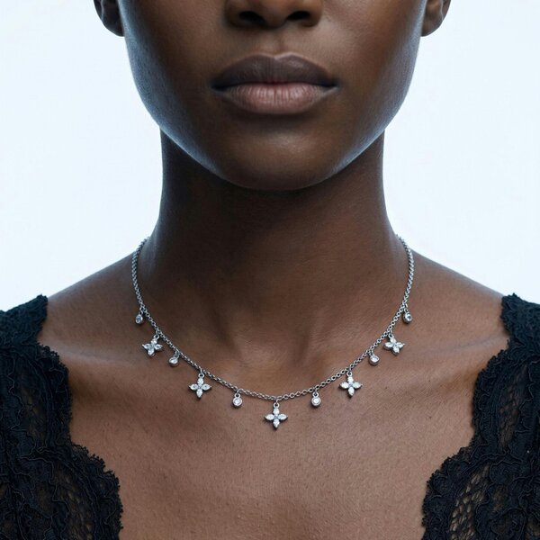 Uchi & Soto Kinmokusei Silver Floral Necklace