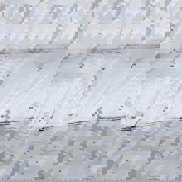 Smart Living Printed Reversible Circle Geo Duvet Cover With Pillowcases - Blue