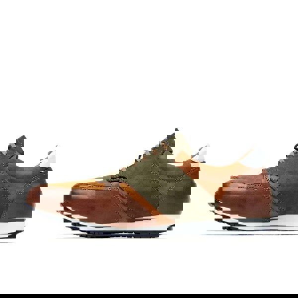 Embassy London San Francisco - Brown - Men's lace-up leather & suede trainer