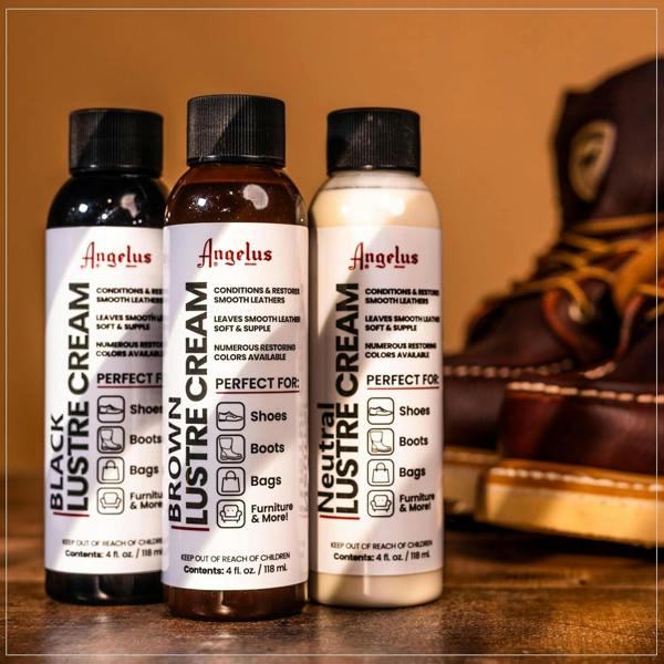 Angelus Lustre Cream - Water-Based Leather Conditioner and Polish 4oz