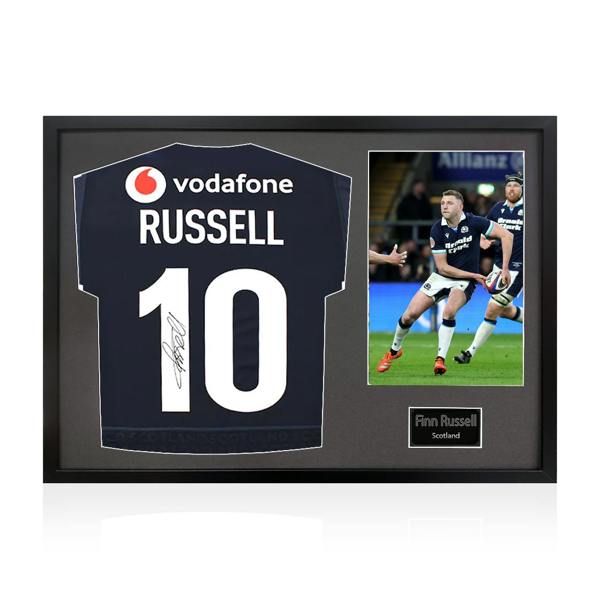 Finn Russell Signed Scotland 2025 Shirt Classic Frame