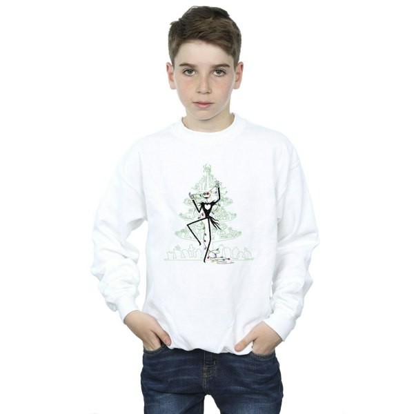 Disney Boys The Nightmare Before Christmas Tree Green Sweatshirt - White