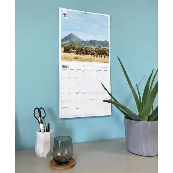 WWF, Elephants Calendar 2027, Wall Calendars, Month To View, Animals, Gift