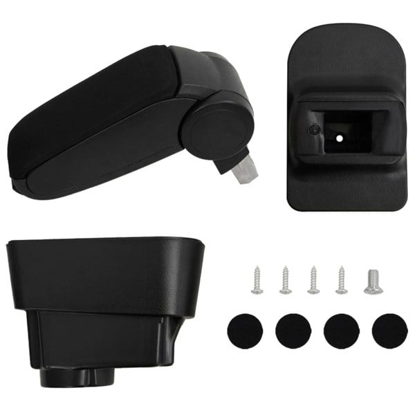 Berkfield Car Armrest Black 11x35x(32-49) cm ABS