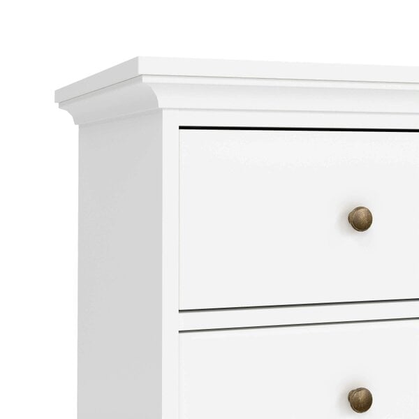 Wyld Haus Osaka Farmhouse White Wooden Chest of 4 Drawers